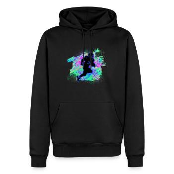Football américain - Sweat à capuche Premium bio Homme - noir - Devant - Nico (187cm)