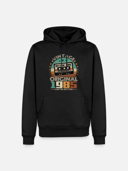 Original 1985 Vintage Retro Jubiläumsgeschenk - Männer Premium Bio Hoodie - Schwarz