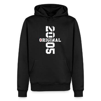 Original 2005 Rétro Cadeau d Anniversaire 20 ans - Sweat à capuche Premium bio Homme - noir - Devant - Nico (187cm)