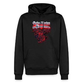 GADUS MORHUA - Dorsch - Norwegen - Männer Premium Bio Hoodie - Schwarz - Vorne - Nico (187cm)