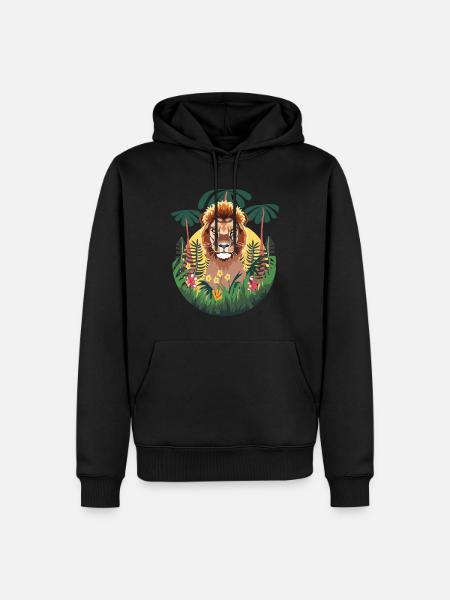 Lion Jungle - Men’s Premium Organic Hoodie - black
