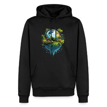 Respectez votre mère, le Jour de la Terre - Sweat à capuche Premium bio Homme - noir - Devant - Nico (187cm)