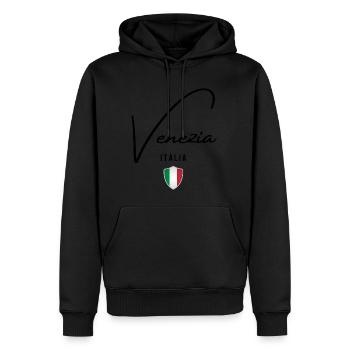 Ich liebe Venedig, Venedig Italien - Männer Premium Bio Hoodie - Schwarz - Vorne - Nico (187cm)