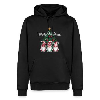 Adorable et Enchanté Gnome Noël - Sweat à capuche Premium bio Homme - noir - Devant - Nico (187cm)