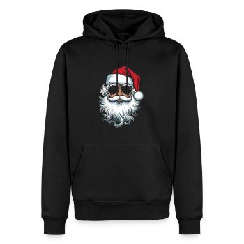 Elegant Santa Hat Beard and Shades - Men’s Premium Organic Hoodie - black - Front - Nico (187cm)