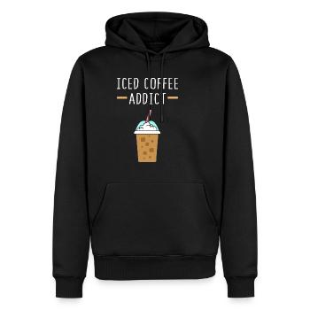 Kaffee Eiskaffee Koffein Espresso Barista Geschenk - Männer Premium Bio Hoodie - Schwarz - Vorne - Nico (187cm)