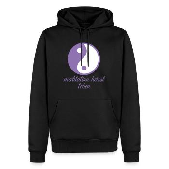 Meditation Balance Meditieren - Männer Premium Bio Hoodie - Schwarz - Vorne - Nico (187cm)