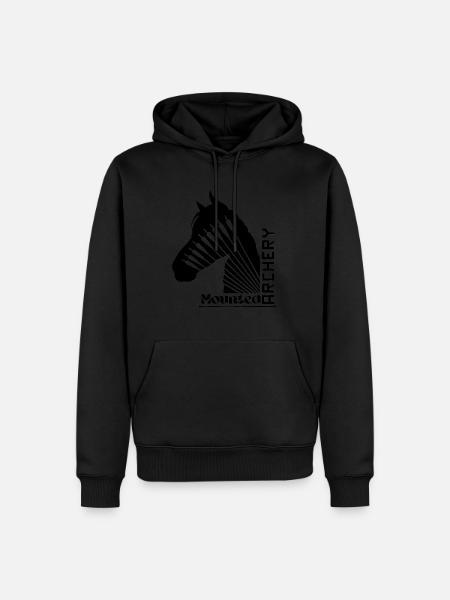 Mounted Archery Horse black - Men’s Premium Organic Hoodie - black