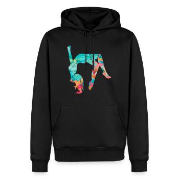 Danseur PopArt - Sweat à capuche Premium bio Homme - noir - Devant - Nico (187cm)