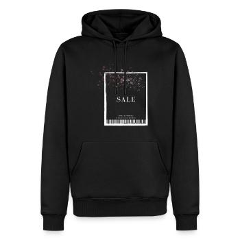 BLOOM - Männer Premium Bio Hoodie - Schwarz - Vorne - Nico (187cm)