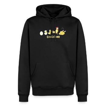 Evolution Ei Huhn Brathähnchen BBQ Barbecue - Männer Premium Bio Hoodie - Schwarz - Vorne - Nico (187cm)