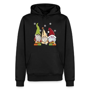 Drei nordische Zwerge Schwedisch Niedliche Elfen W - Männer Premium Bio Hoodie - Schwarz - Vorne - Nico (187cm)
