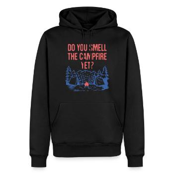 Sentez le feu de camp Camping Randonnée Camping Randonneur - Sweat à capuche Premium bio Homme - noir - Devant - Nico (187cm)