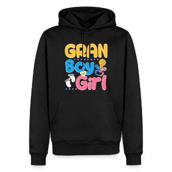 Pink or Blue Gran Loves You Best Grandma Ever - Männer Premium Bio Hoodie - Schwarz - Vorne - Nico (187cm)