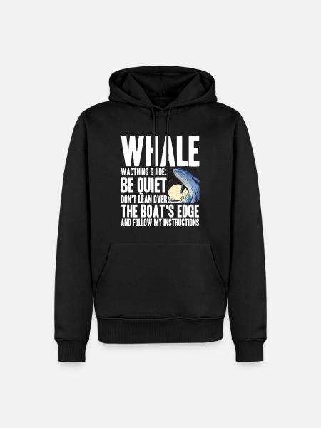 Wale beobachten - Männer Premium Bio Hoodie - Schwarz