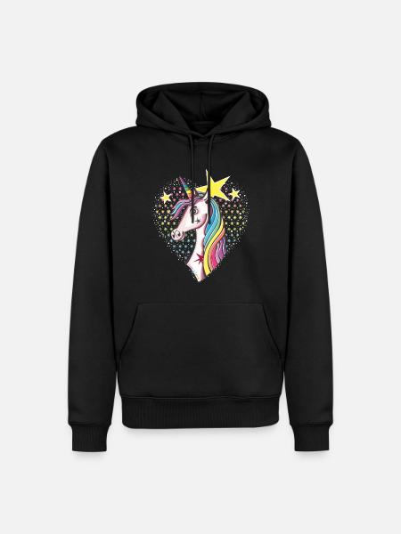 Star Unicorn - Men’s Premium Organic Hoodie - black