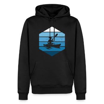 Kayak Femmes Kayak Kayak Canoë Hommes - Sweat à capuche Premium bio Homme - noir - Devant - Nico (187cm)