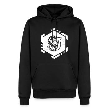Mountainbike Radfahren Damen MTB Radfahrer - Männer Premium Bio Hoodie - Schwarz - Vorne - Nico (187cm)