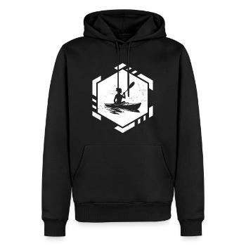 Damen Kajakfahren Herren Kayak Kanu Kajak - Männer Premium Bio Hoodie - Schwarz - Vorne - Nico (187cm)