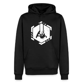 Kitesurf Kitesurfen Kitesurfing Kitesurfer - Sweat à capuche Premium bio Homme - noir - Devant - Nico (187cm)