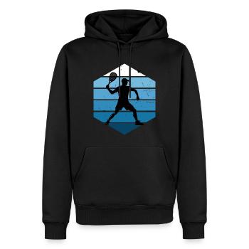 Femme Hommes Pickleball Pickleball Pickleball Racquetb - Sweat à capuche Premium bio Homme - noir - Devant - Nico (187cm)