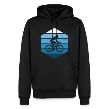 VTT VTT Cyclisme Cyclisme - Sweat à capuche Premium bio Homme - noir - Devant - Nico (187cm)