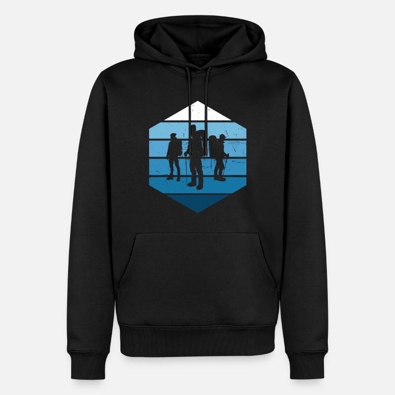 Klettern Boulder Herren Climber Kletterer - Männer Premium Bio Hoodie - Schwarz