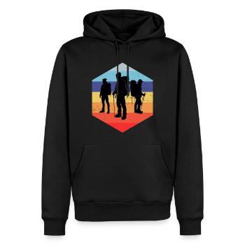 Grimpeurs Bloc Femmes Hommes Grimpeurs - Sweat à capuche Premium bio Homme - noir - Devant - Nico (187cm)