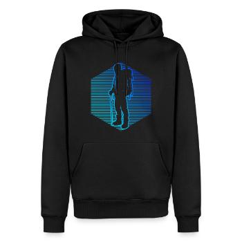 Bloc Bloc Bloc Grimpeurs Hommes - Sweat à capuche Premium bio Homme - noir - Devant - Nico (187cm)