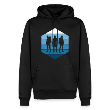 Bloc Grimpeur Grimpeur Femmes Escalade - Sweat à capuche Premium bio Homme - noir - Devant - Nico (187cm)