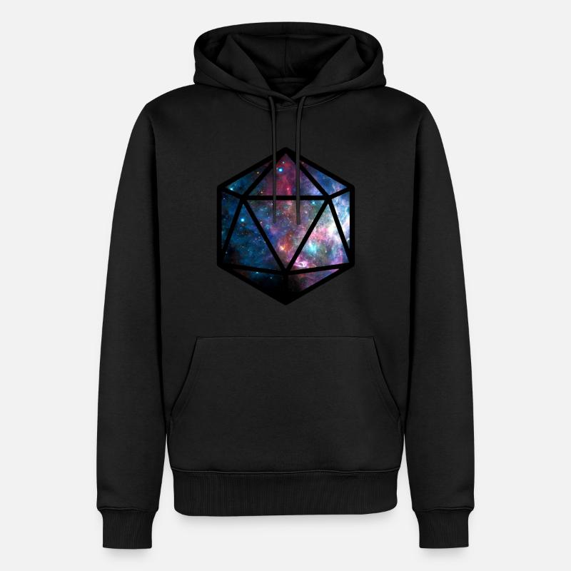 20 dés de galaxie - Sweat à capuche Premium bio Homme - noir