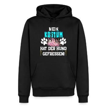 Mein Kostüm hat der Hund gefressen - Männer Premium Bio Hoodie - Schwarz - Vorne - Nico (187cm)