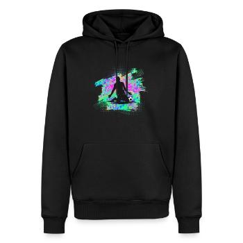 Football - Sweat à capuche Premium bio Homme - noir - Devant - Nico (187cm)