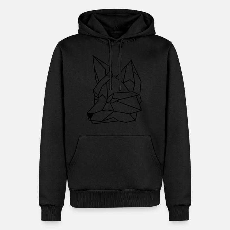 foxhead - Sweat à capuche Premium bio Homme - noir