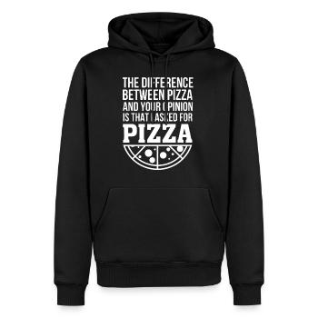 Pizza Lover - Men’s Premium Organic Hoodie - black - Front - Nico (187cm)