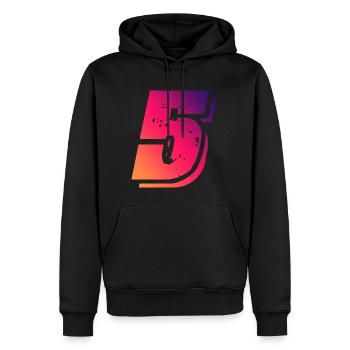 5 Number symbol - Men’s Premium Organic Hoodie - black - Front - Nico (187cm)