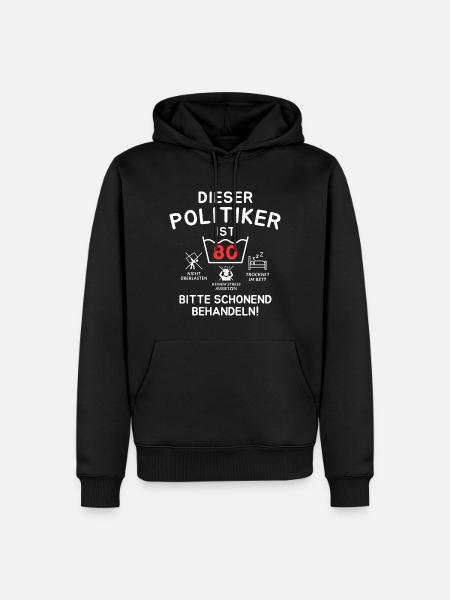 This politician is 80. - Men’s Premium Organic Hoodie - black
