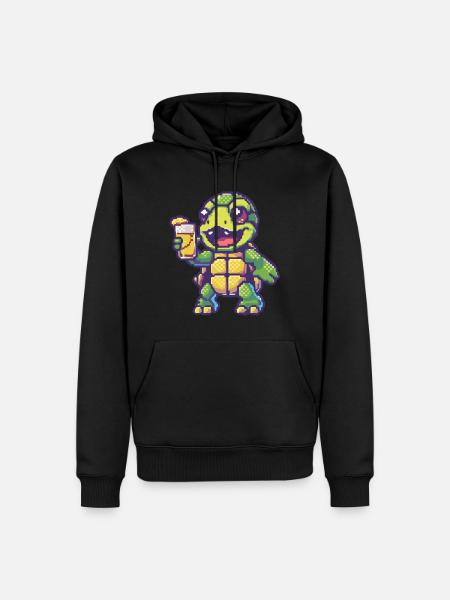 Bière Turtle Pixel - Sweat à capuche Premium bio Homme - noir