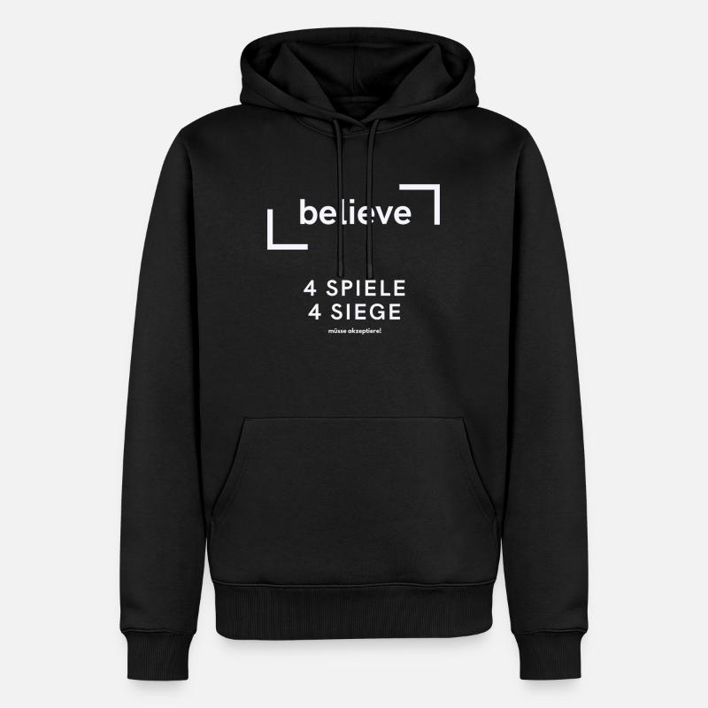 4 Spiele 4 Siege - Männer Premium Bio Hoodie - Schwarz