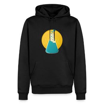 Blauer Himmel - Männer Premium Bio Hoodie - Schwarz - Vorne - Nico (187cm)