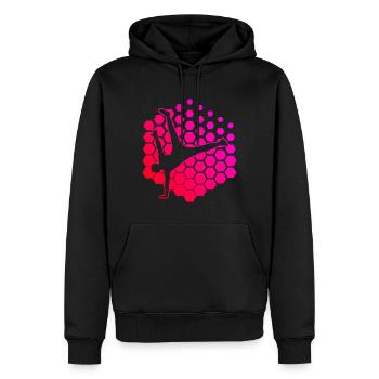 Break Dance Hiphop Bgirl Breakdance Herren - Männer Premium Bio Hoodie - Schwarz - Vorne - Nico (187cm)