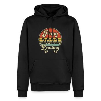 Papy 2022 Chargement - Sweat à capuche Premium bio Homme - noir - Devant - Nico (187cm)