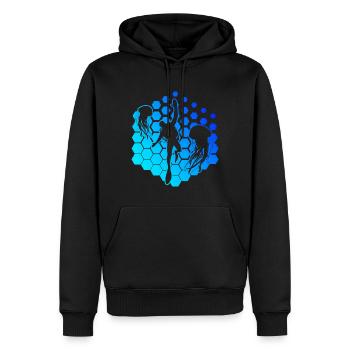 Plongée Plongée Libre Femmes Plongée Hommes Plongée Sous-marine - Sweat à capuche Premium bio Homme - noir - Devant - Nico (187cm)