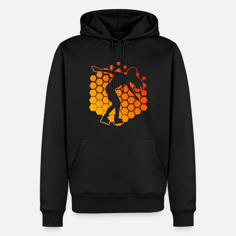 Rollerskate Roller Skating Rollerskaten Rollschuhl - Männer Premium Bio Hoodie - Schwarz