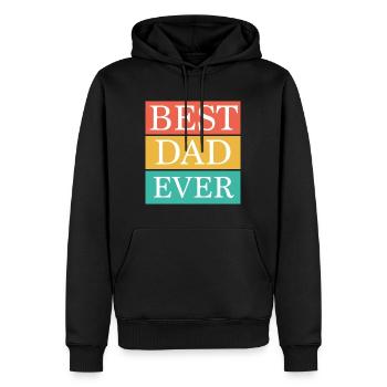 Bester Vater aller Zeiten - Männer Premium Bio Hoodie - Schwarz - Vorne - Nico (187cm)
