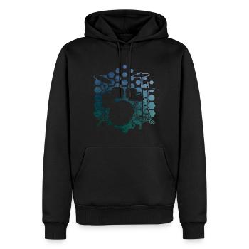 Drummer Drumming Drum Kit - Men’s Premium Organic Hoodie - black - Front - Nico (187cm)
