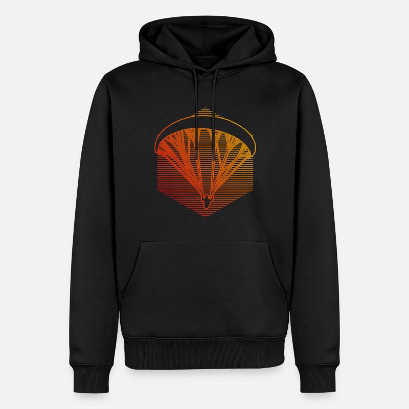 Herren Gleitschirm Paragleiter Paraglider - Männer Premium Bio Hoodie - Schwarz