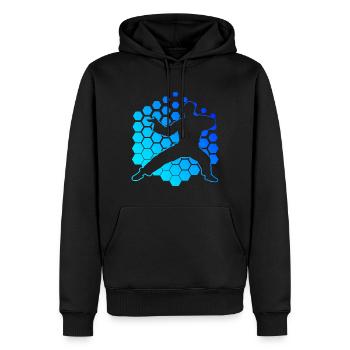 Kungfu Wushu Femmes Kung Fu Arts Martiaux Hommes - Sweat à capuche Premium bio Homme - noir - Devant - Nico (187cm)