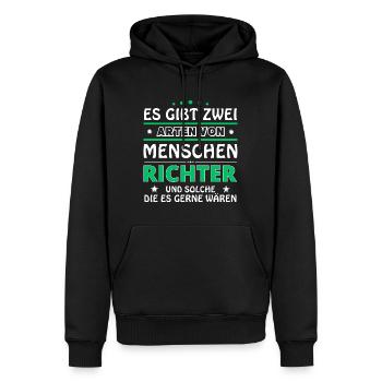 Judges Gift - Two Types of... Design - Men’s Premium Organic Hoodie - black - Front - Nico (187cm)
