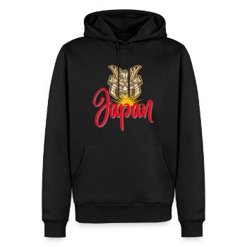 Japon - Sweat à capuche Premium bio Homme - noir - Devant - Nico (187cm)